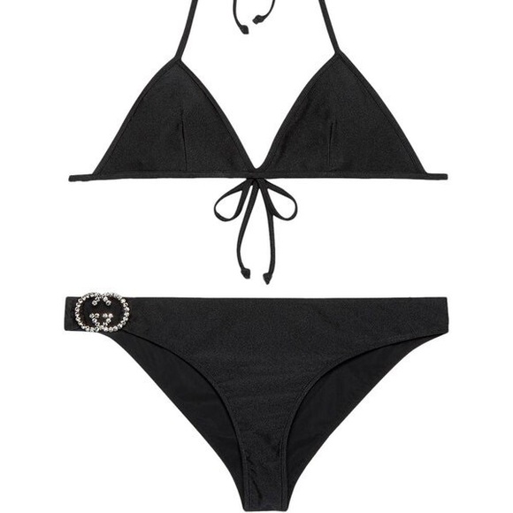 Gucci Other - BNWT Gucci Gg Rhinestone Two-Piece Swimsuit M